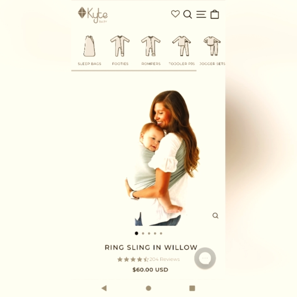 Kyte Baby Ring Sling in Willow